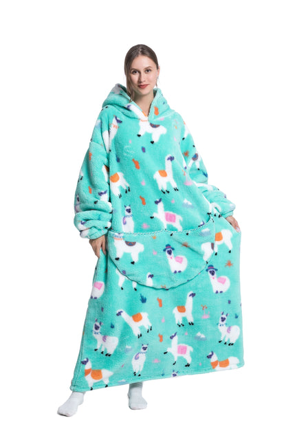 ICEY - Cozy Winter Fleece Hoodie Blanket