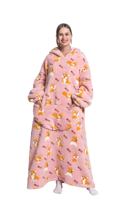 ICEY - Cozy Winter Fleece Hoodie Blanket