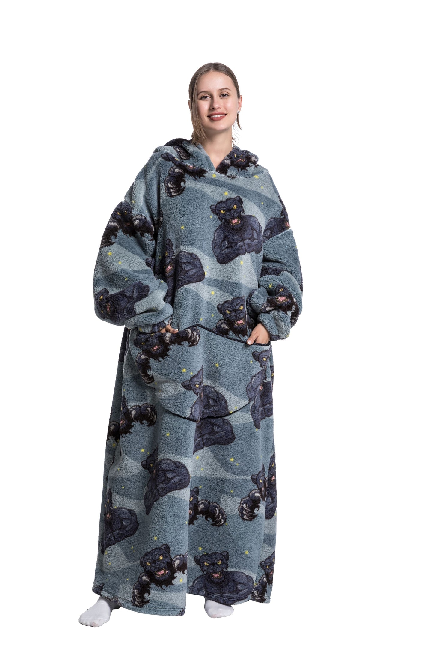 ICEY - Cozy Winter Fleece Hoodie Blanket