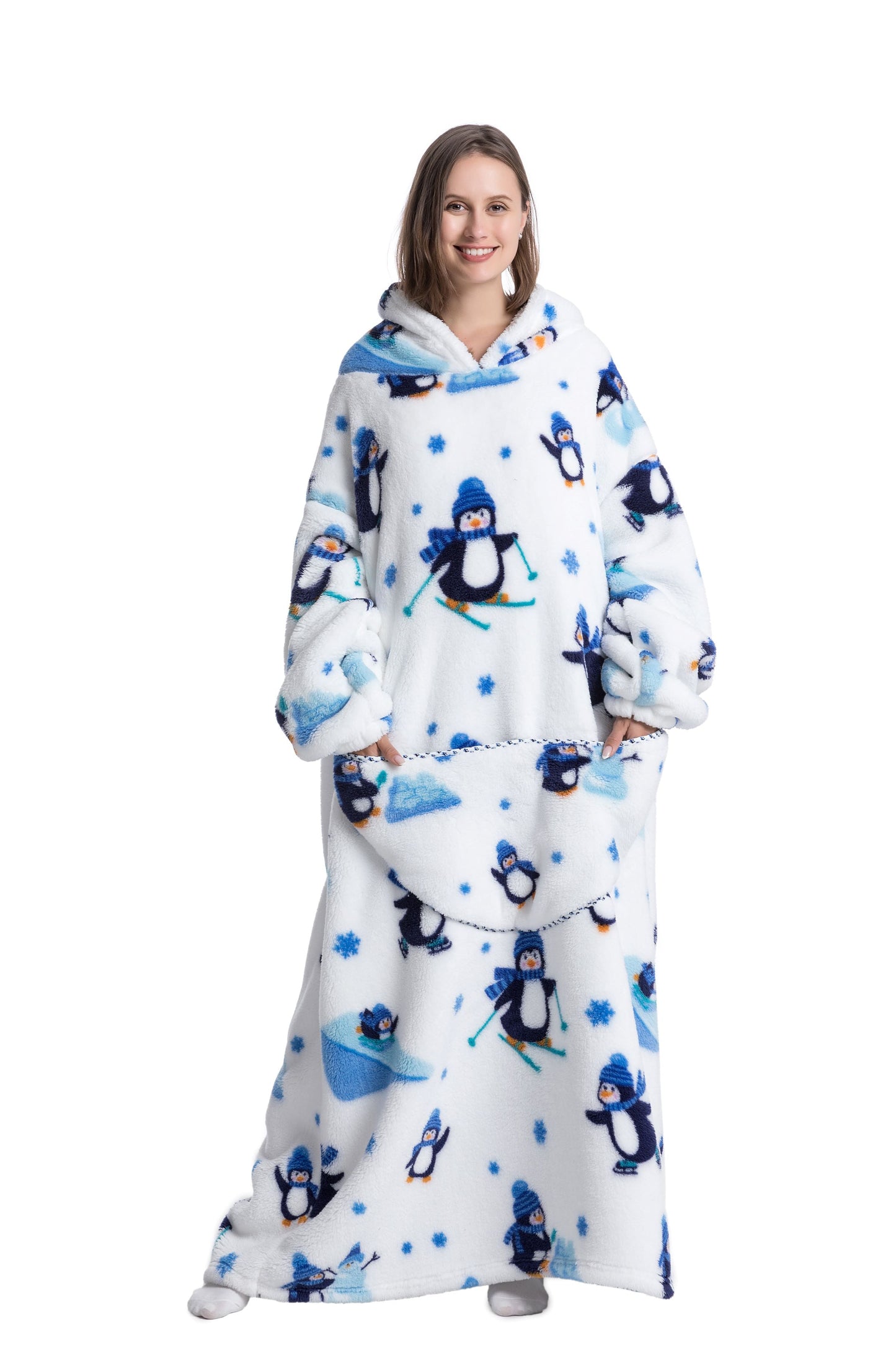 ICEY - Cozy Winter Fleece Hoodie Blanket