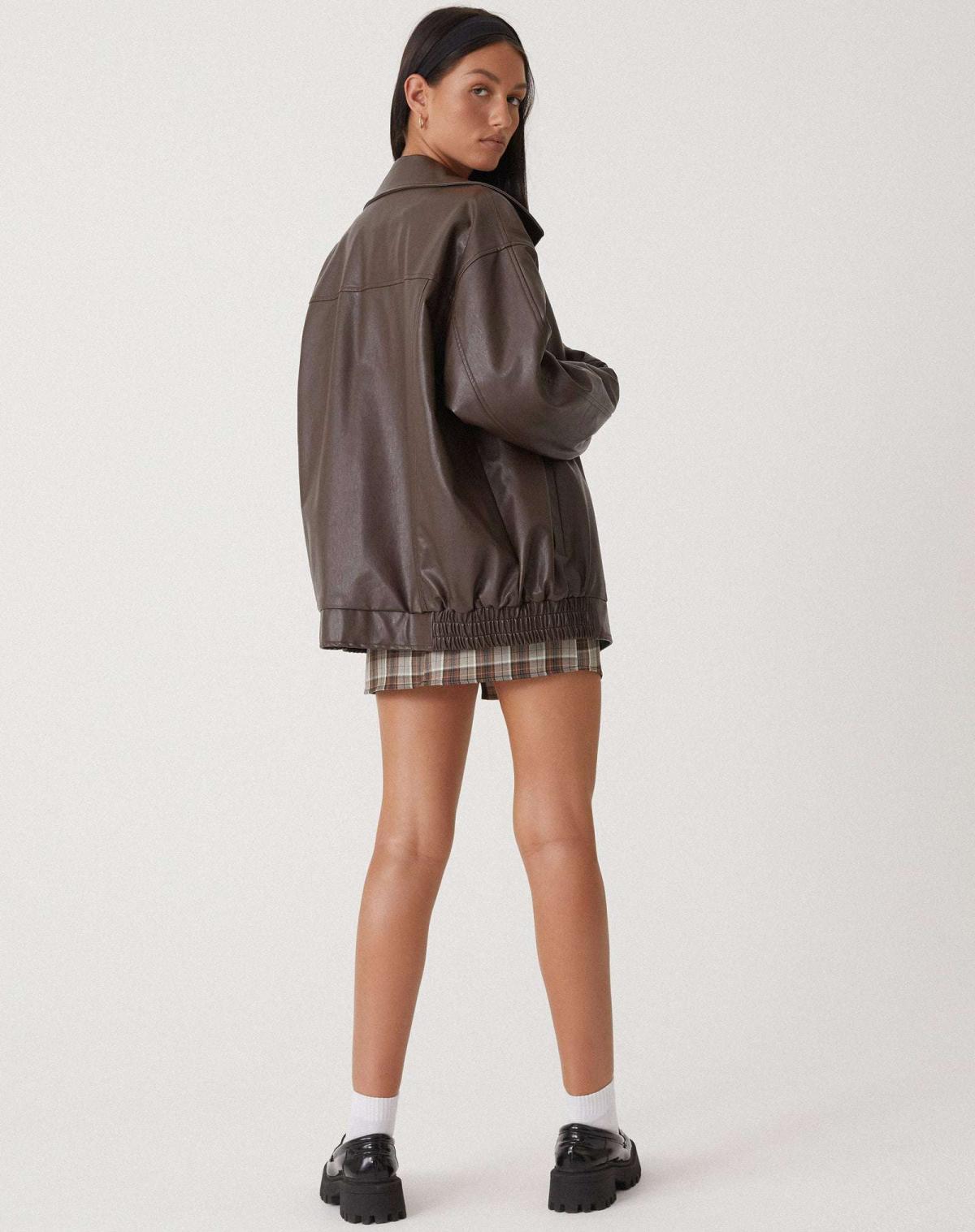 Stylish Oversized Lightweight Leather Jacket for Women
