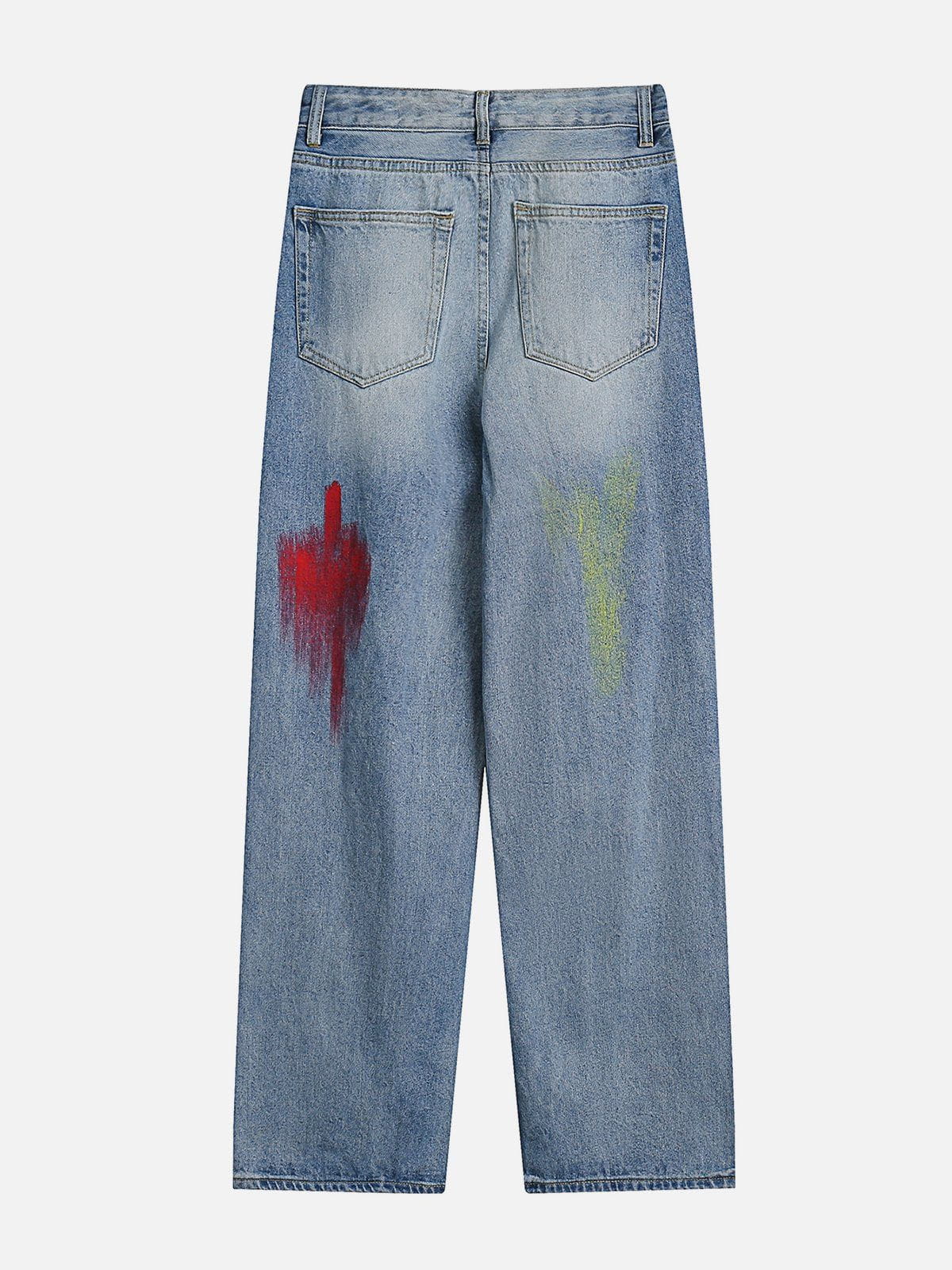 Yaki | Women's Trendy Graffiti Print Trousers