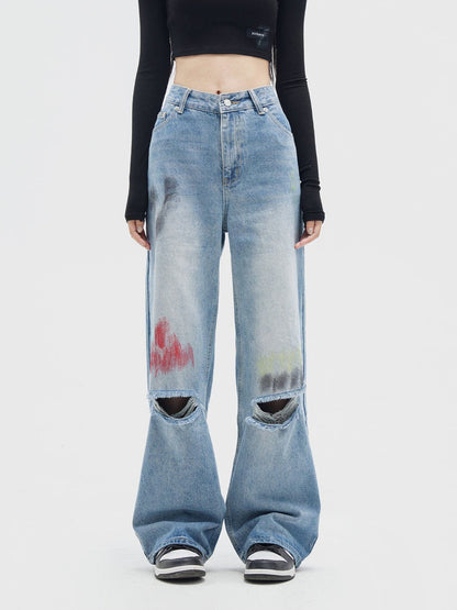 Yaki | Women's Trendy Graffiti Print Trousers